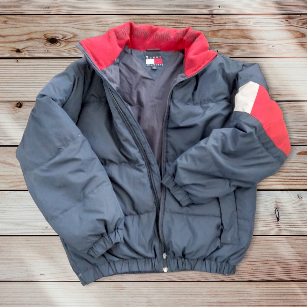 Vintage Tommy Hilfiger Puffer Down Jacket Mens Medium